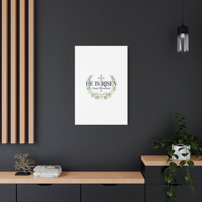 He Is Risen Canvas | Christian Easter Wall Art, Resurrection Scripture Print