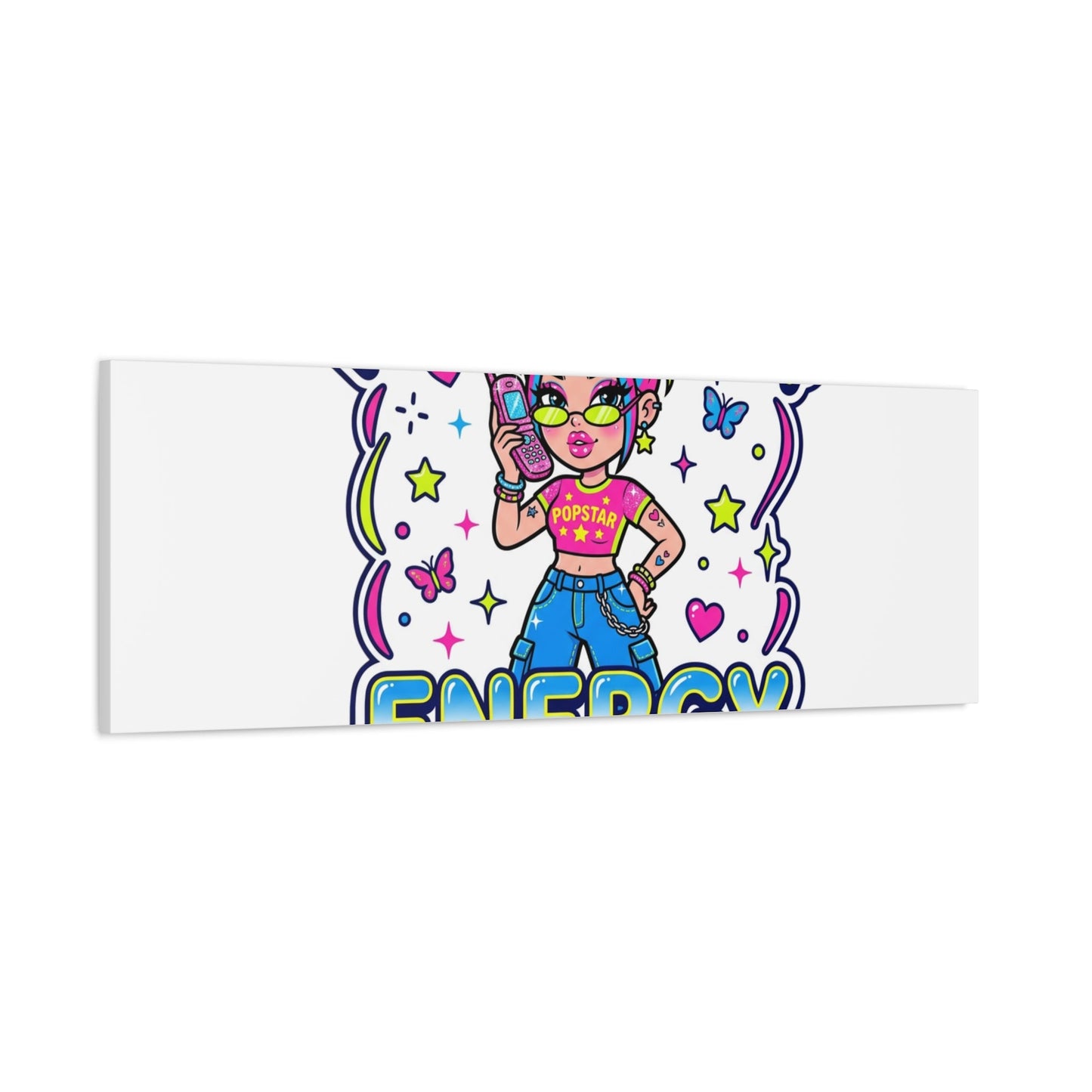 Main Character Energy Canvas | Y2K Aesthetic, Retro Internet Pop Art