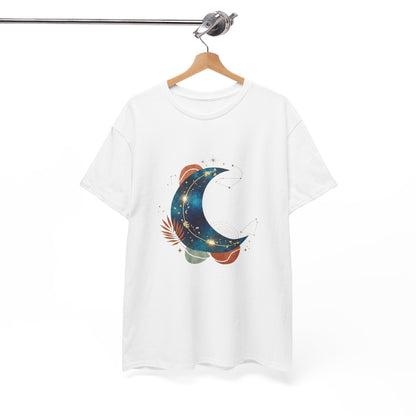 Celestial Moon Graphic Tee — Starry Crescent Night Shirt Boho Gift for Her