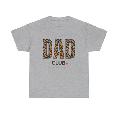 Dad Club Leopard Print T-Shirt — Father's Day Casual Tee