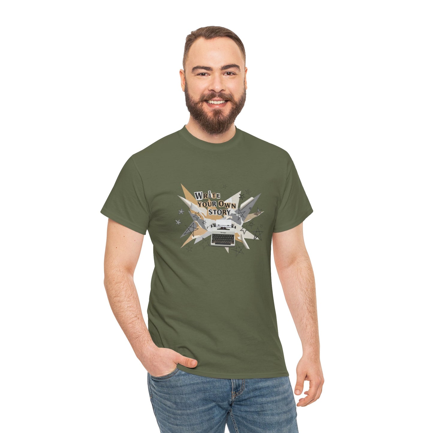 Write Your Own Story T-Shirt — Typewriter Graphic Tee Writer Gift Inspirational