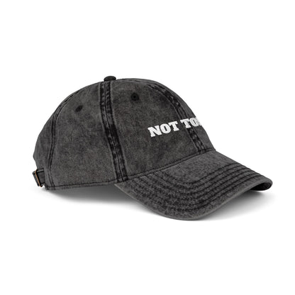 Not Today Embroidered Vintage Cap — Distressed Red Dad Hat Funny Slogan
