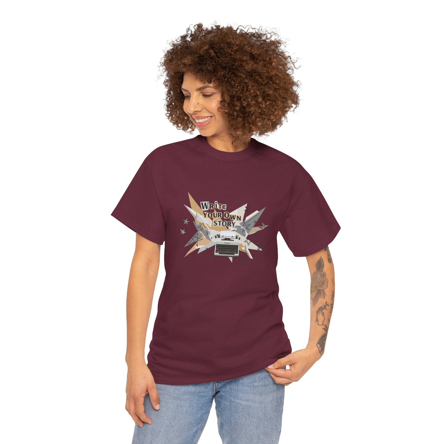 Write Your Own Story T-Shirt — Typewriter Graphic Tee Writer Gift Inspirational