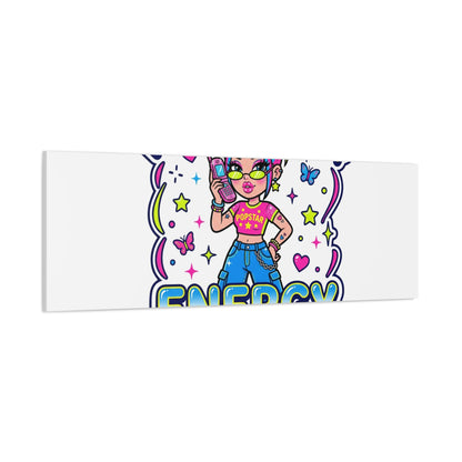Main Character Energy Canvas | Y2K Aesthetic, Retro Internet Pop Art