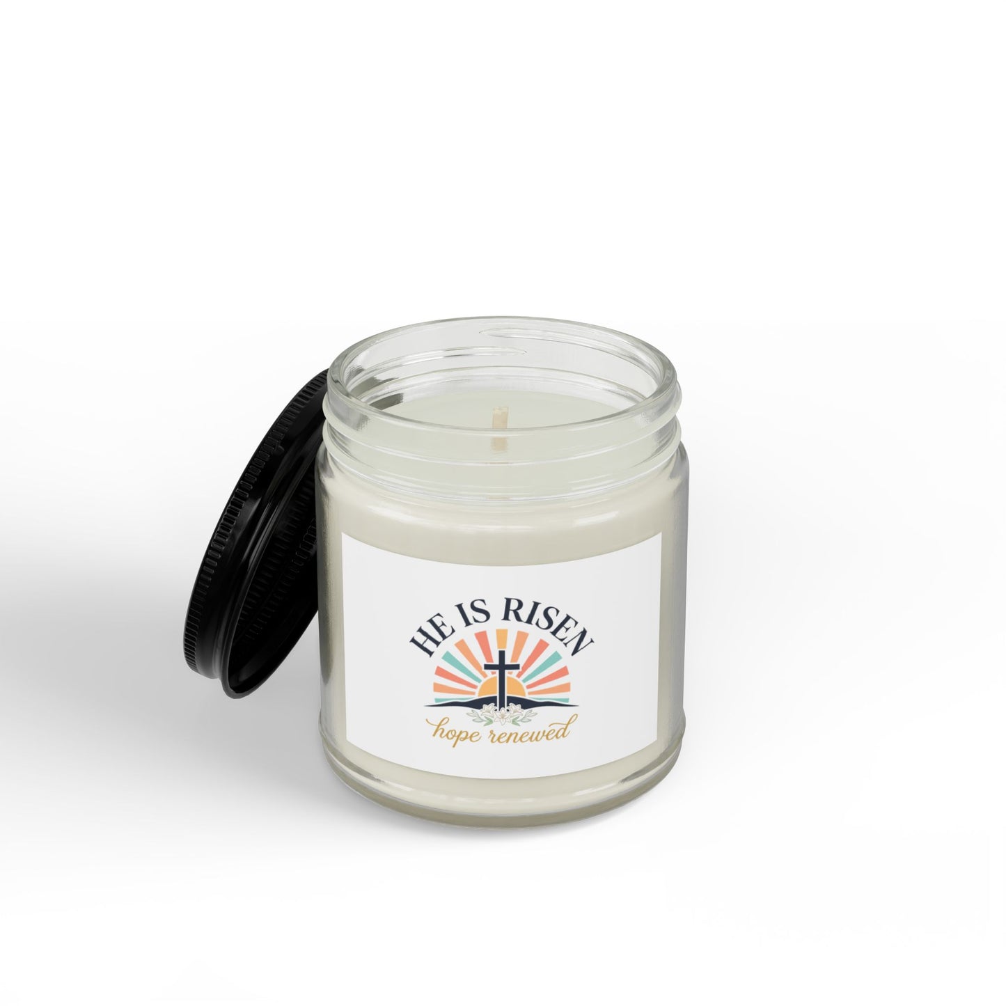 He Is Risen Soy Candle — 4oz & 9oz Scented Jar (Hope Renewed)