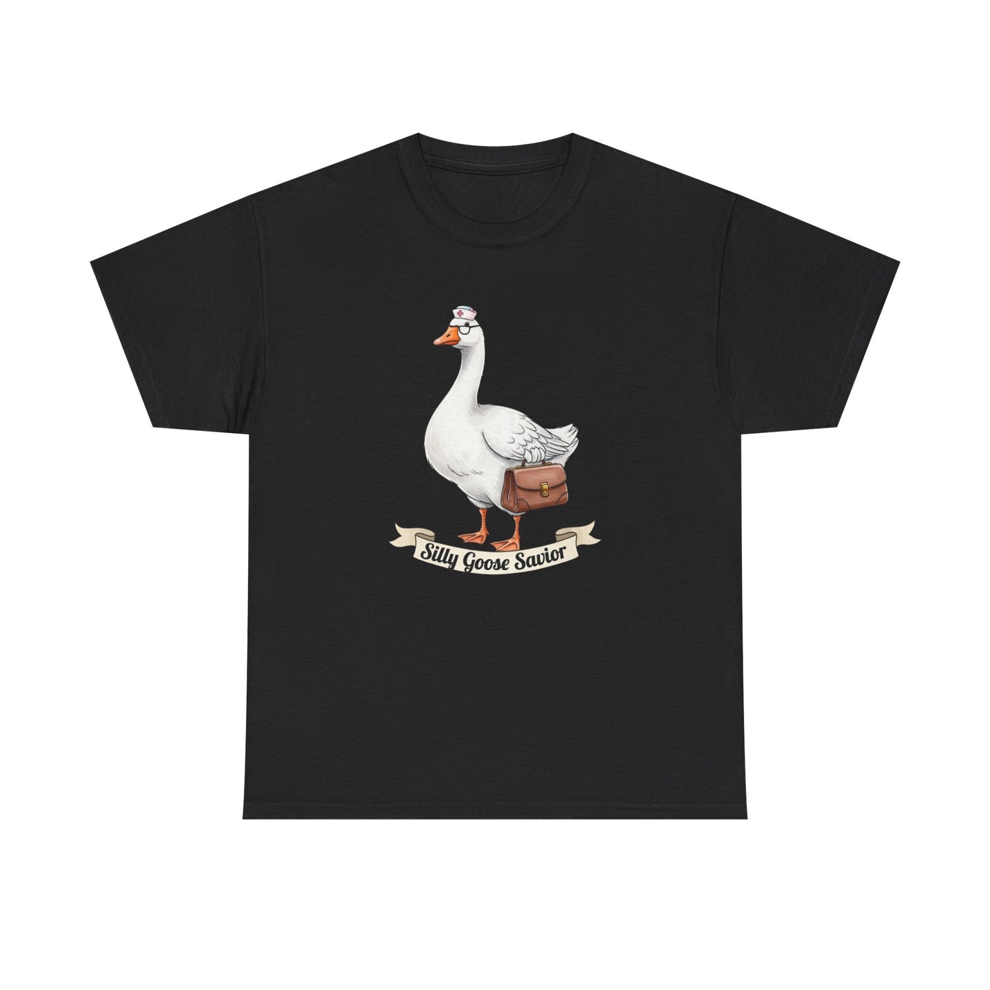 Goose Savior T-Shirt — Vintage Illustrated Goose Tee Whimsical Animal Gift