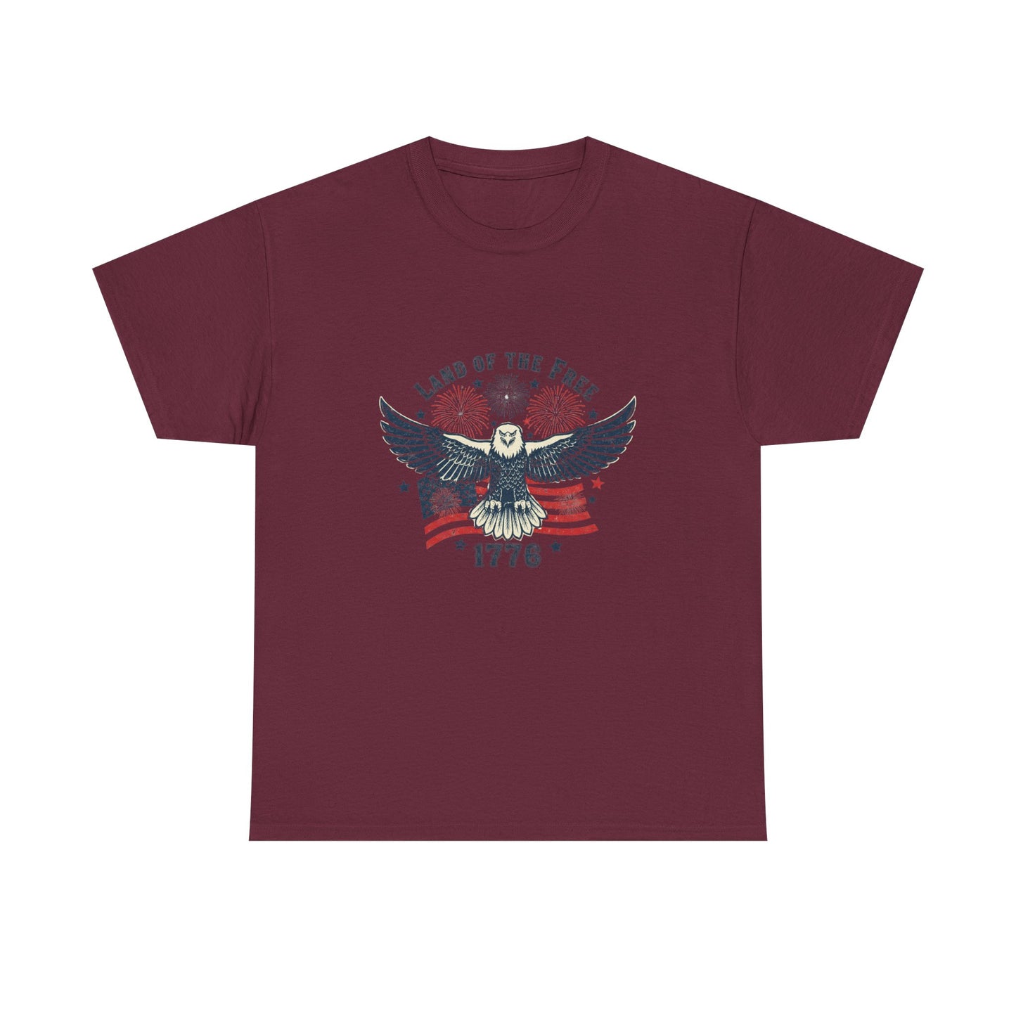 Land of the Free Eagle T-Shirt — 1776 Vintage Patriotic American Tee Gift