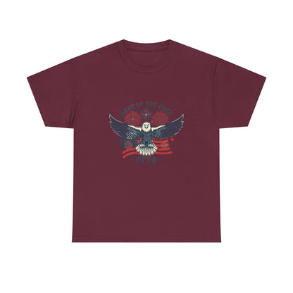 Land of the Free Eagle T-Shirt — 1776 Vintage Patriotic American Tee Gift