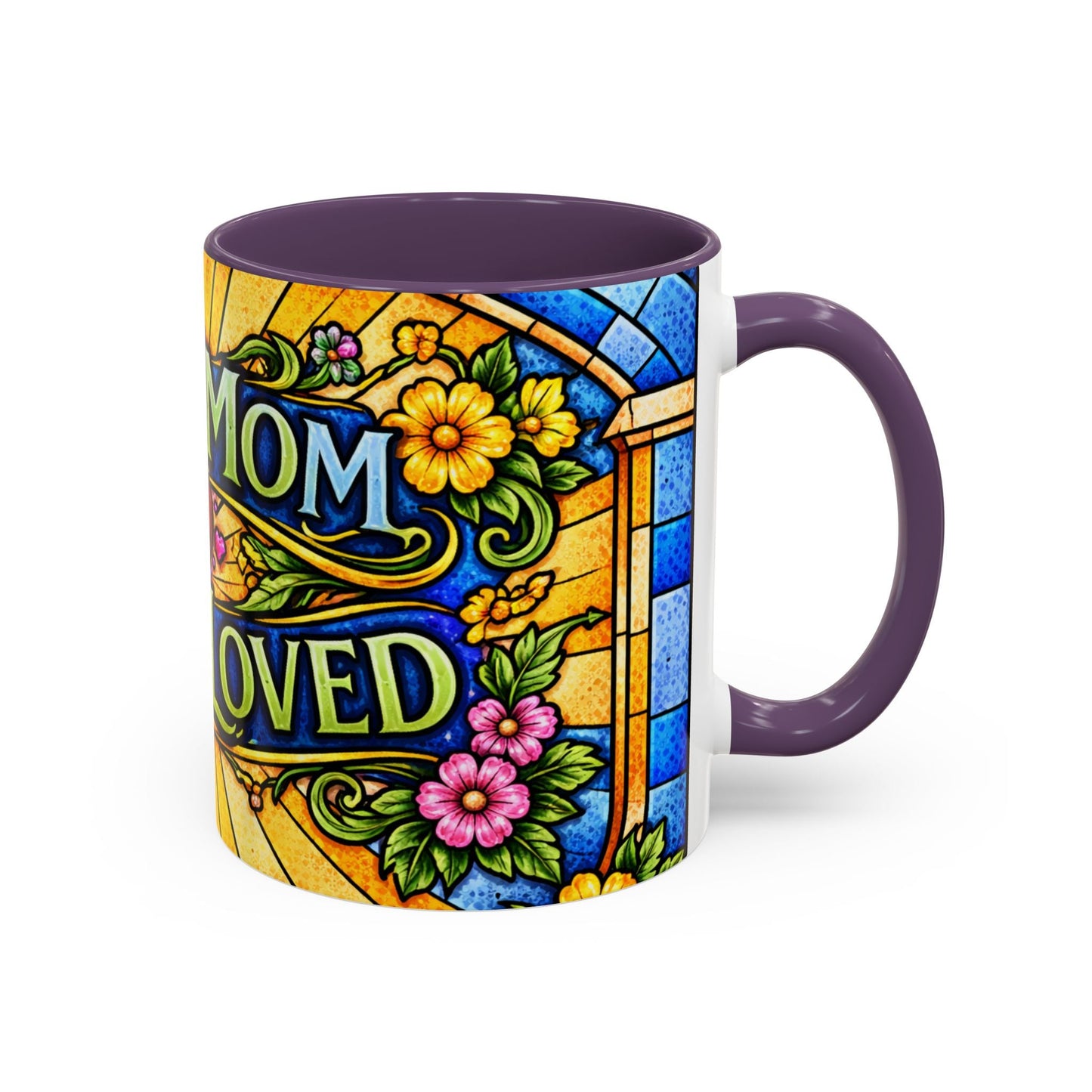 Coffee Mug — "Super Mom, Super Loved" Floral Accent Ceramic Gift