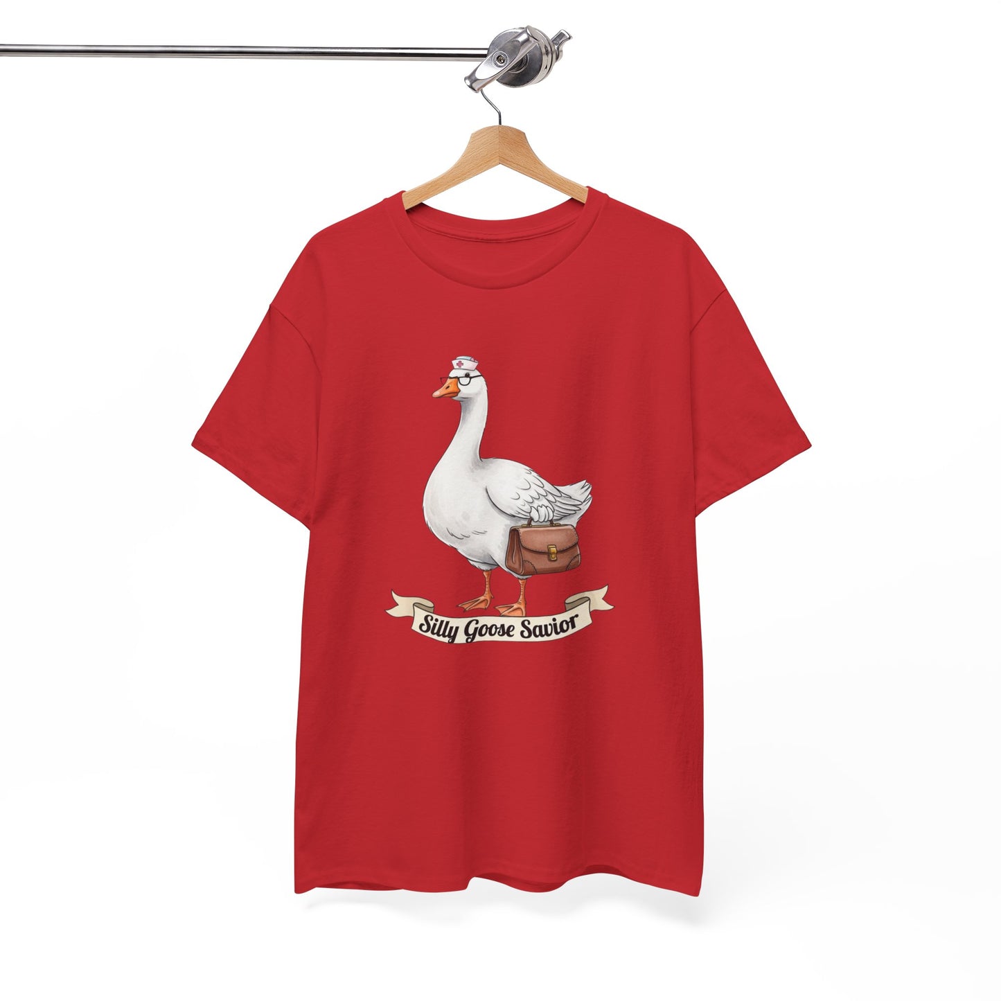 Goose Savior T-Shirt — Vintage Illustrated Goose Tee Whimsical Animal Gift