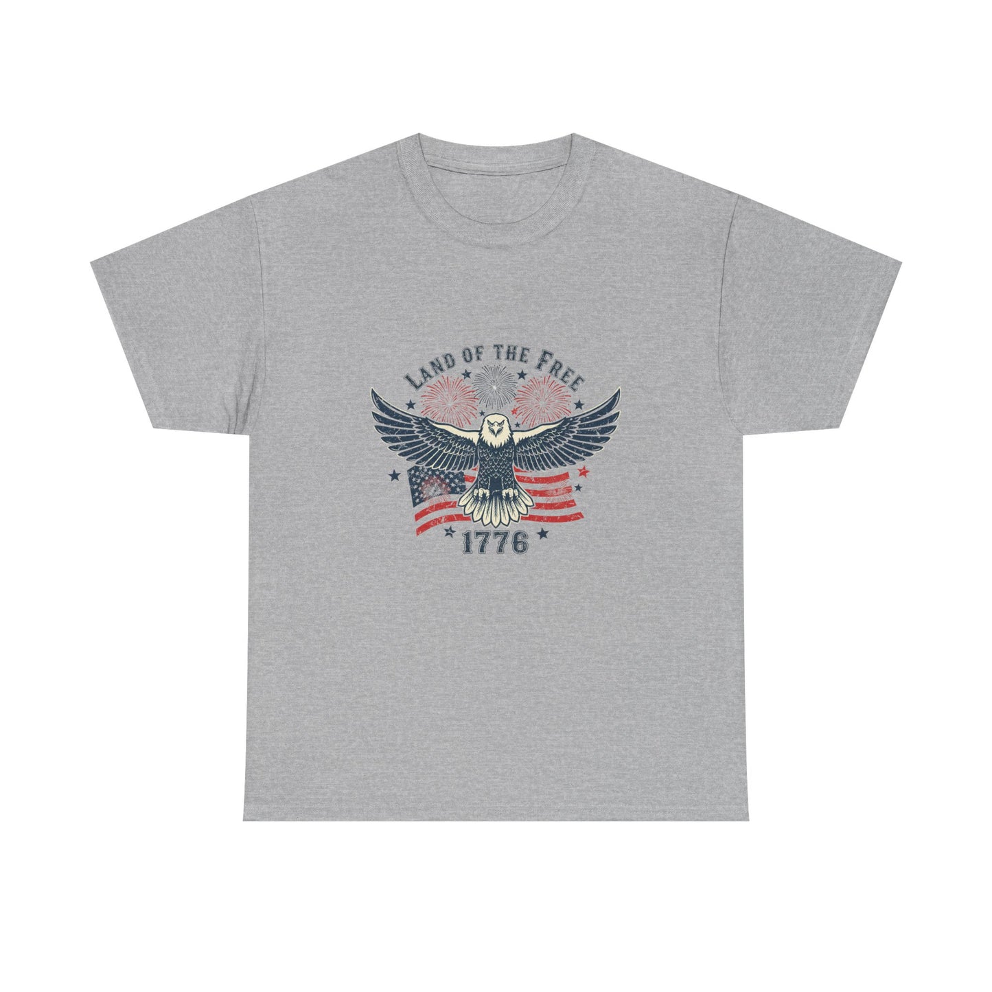 Land of the Free Eagle T-Shirt — 1776 Vintage Patriotic American Tee Gift