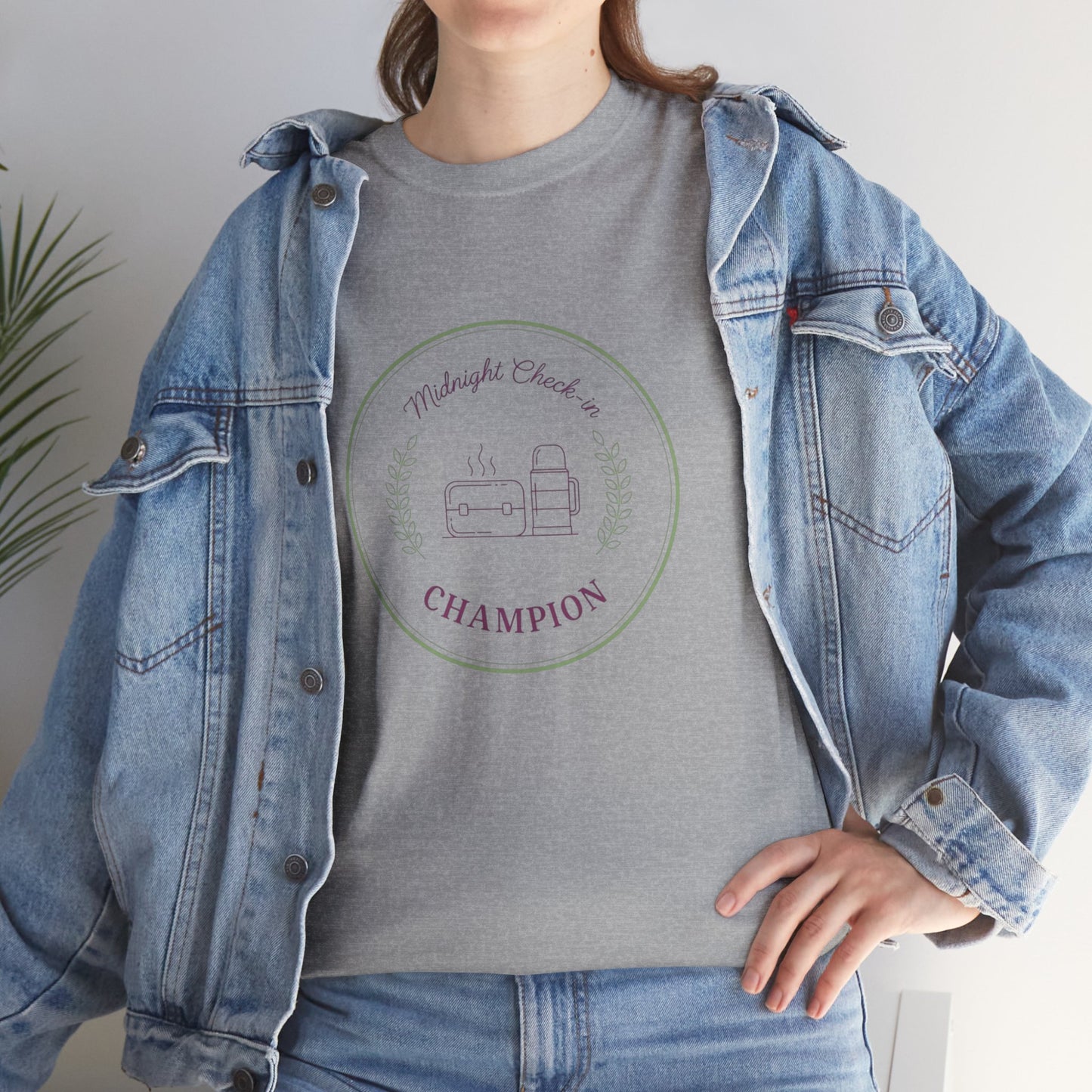 Champion of Midnight Snack T-Shirt — Funny Cozy Graphic Tee Relaxation Gift