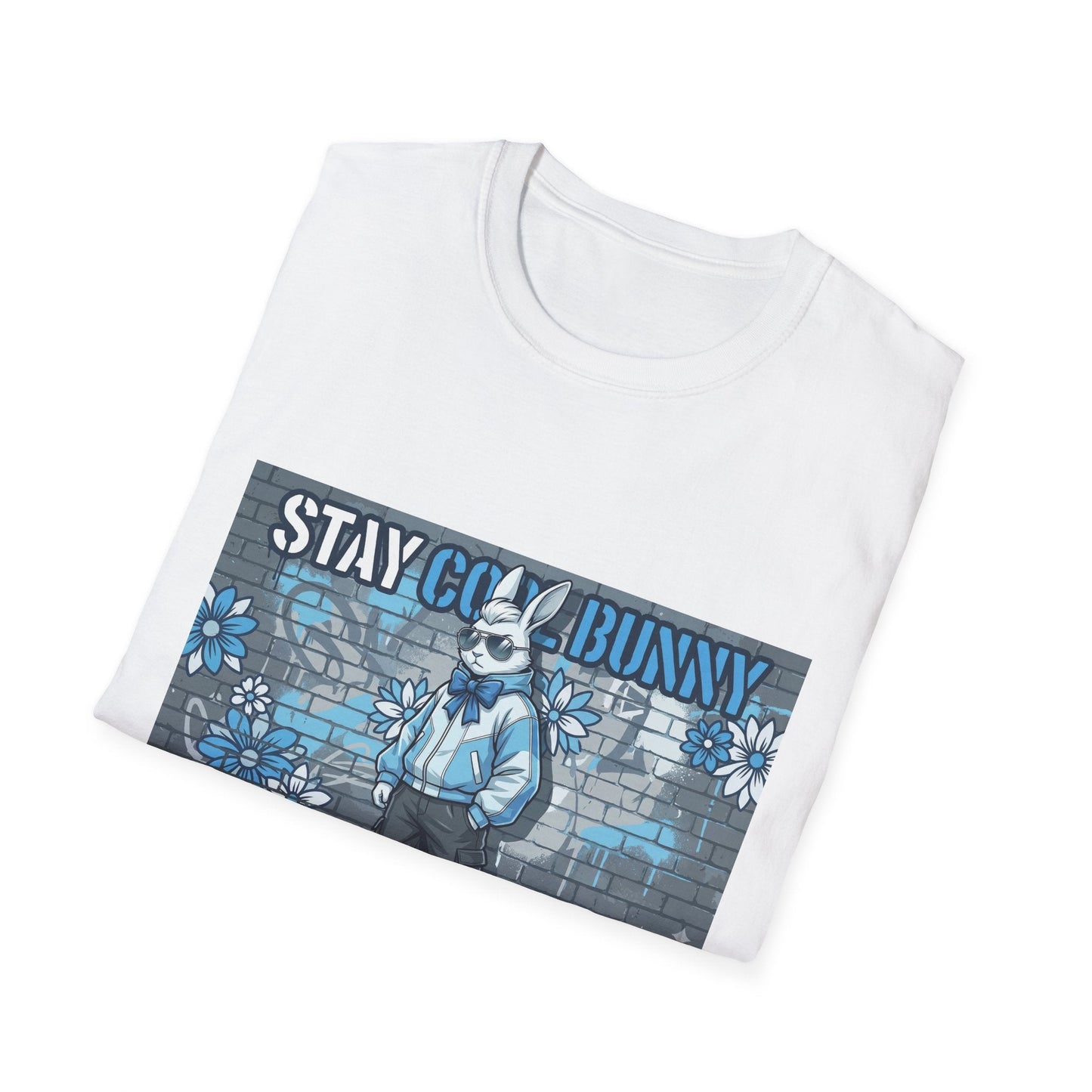 Stay Cool Bunny T-Shirt — Retro Street Art Rabbit Graphic Tee