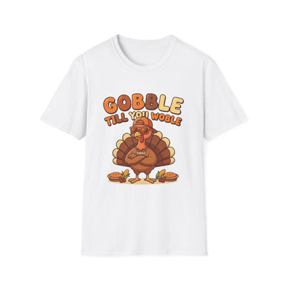 Thanksgiving Turkey T-Shirt — "Gobble Till You Wobble" Holiday Tee