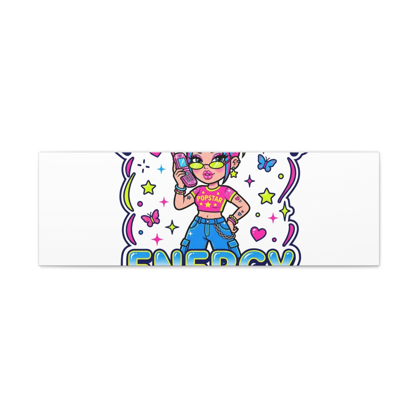 Main Character Energy Canvas | Y2K Aesthetic, Retro Internet Pop Art
