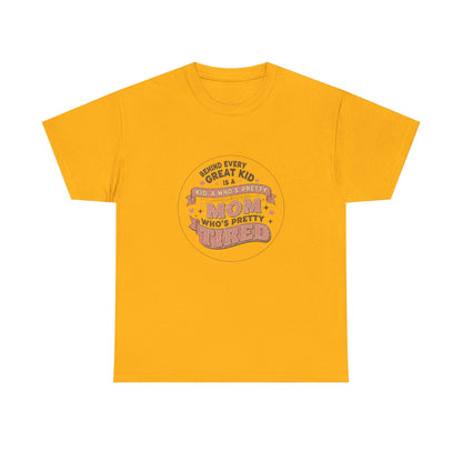 Pretty Tired Mom T-Shirt Funny Vintage Tee Gift for Mom Women Funny Mom Shirt