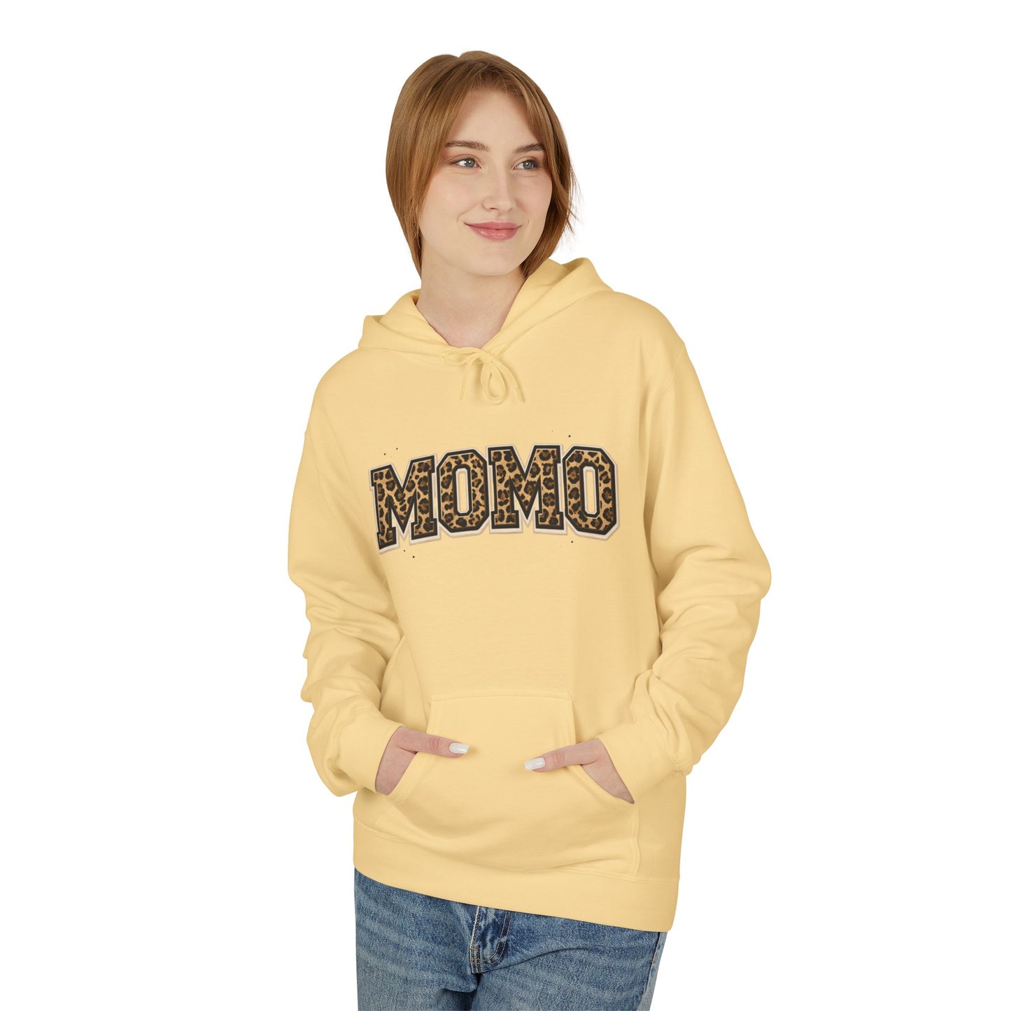 MOMO Leopard Print Hoodie | Mom Mom Lettering, Animal Print