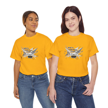 Write Your Own Story T-Shirt — Typewriter Graphic Tee Writer Gift Inspirational