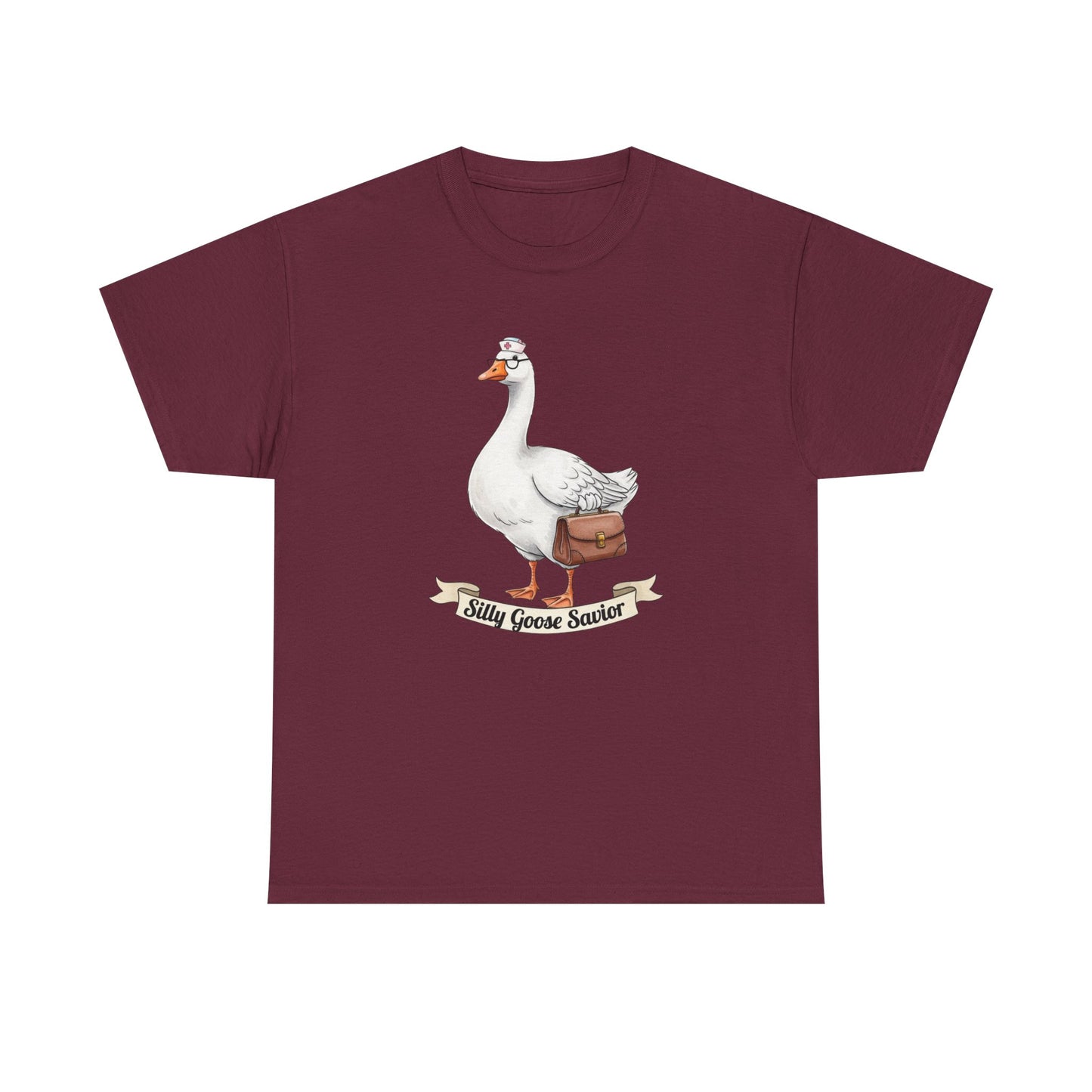 Goose Savior T-Shirt — Vintage Illustrated Goose Tee Whimsical Animal Gift