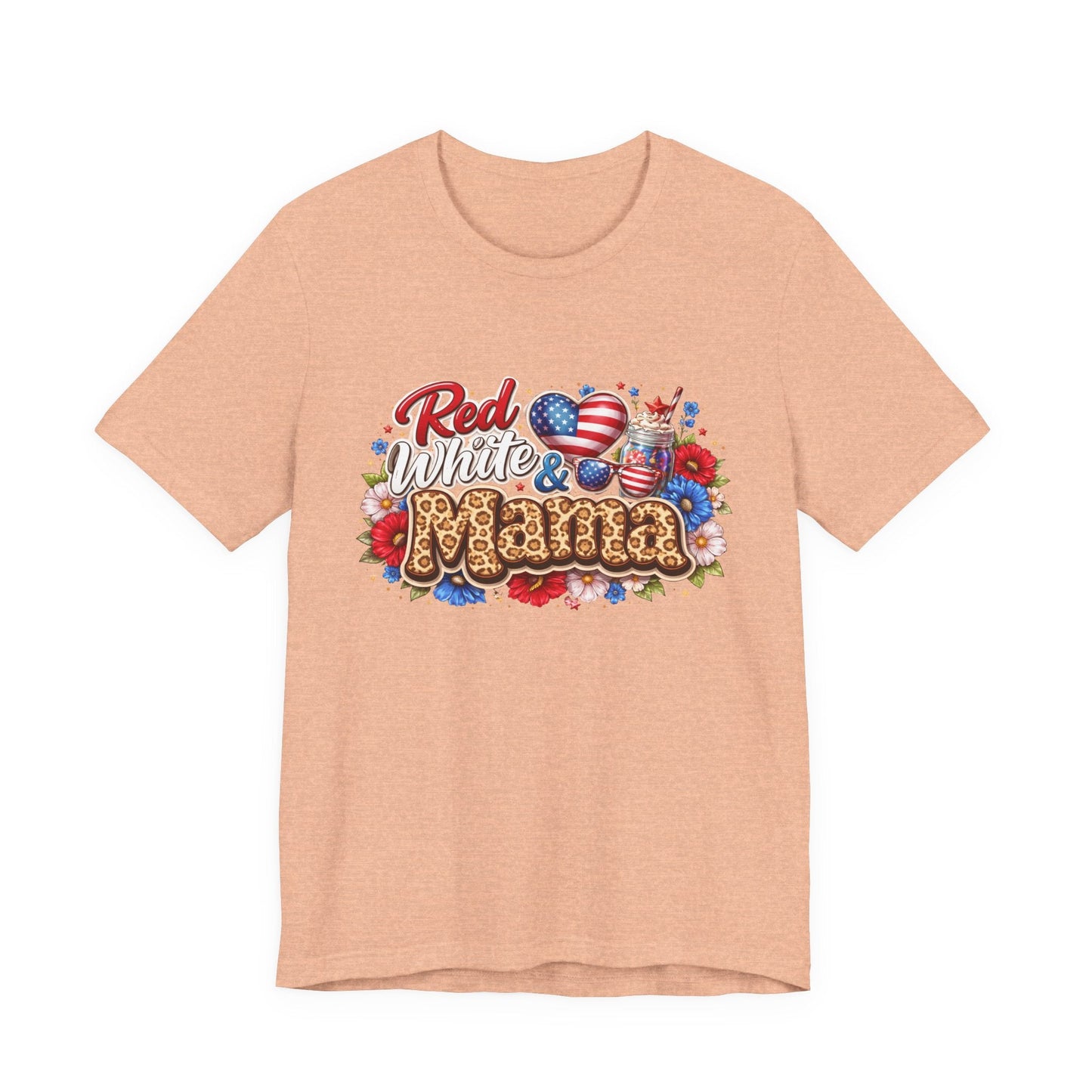 Red White & Mamma Tee — Patriotic Mom T-Shirt for Mother's Day & 4th of July
