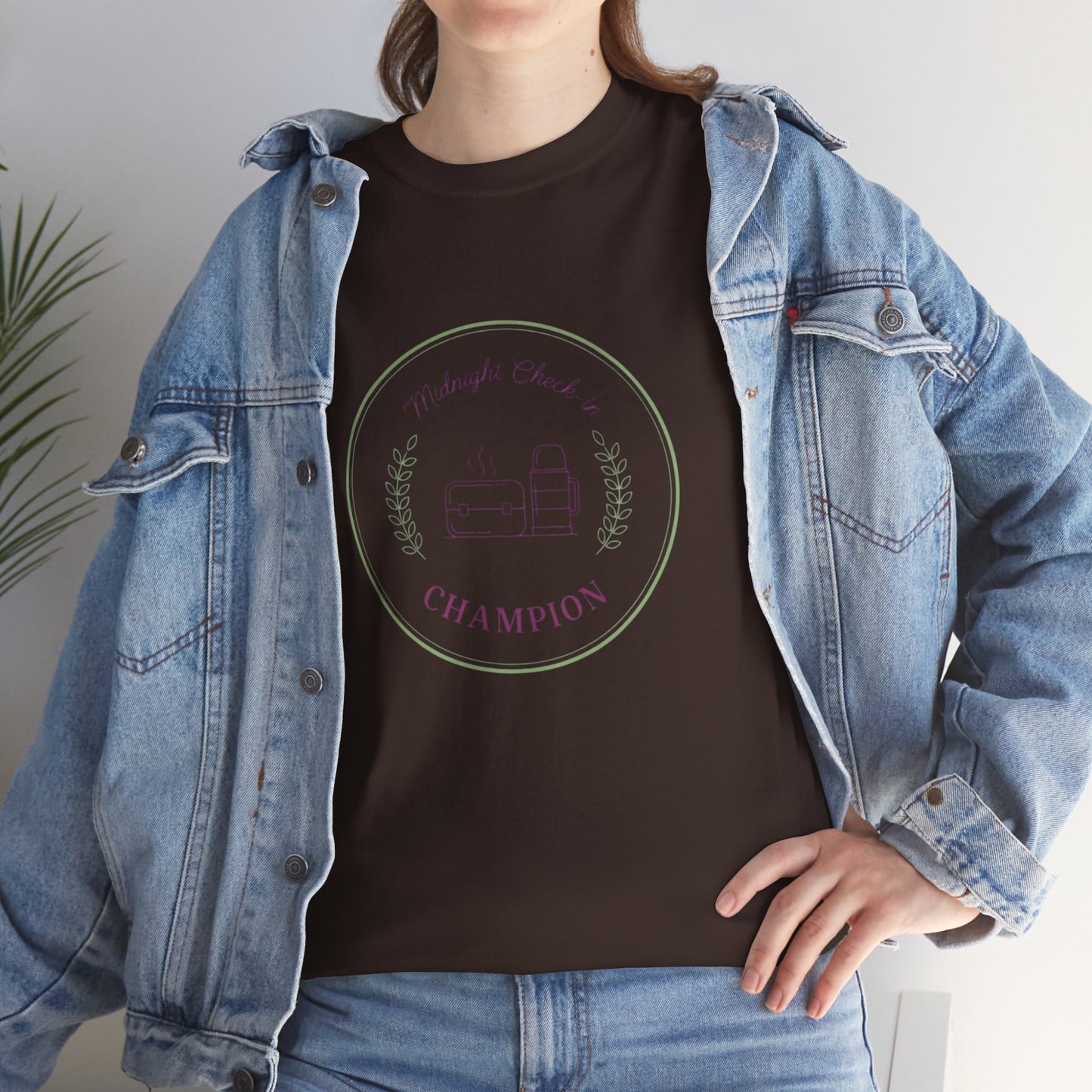 Champion of Midnight Snack T-Shirt — Funny Cozy Graphic Tee Relaxation Gift