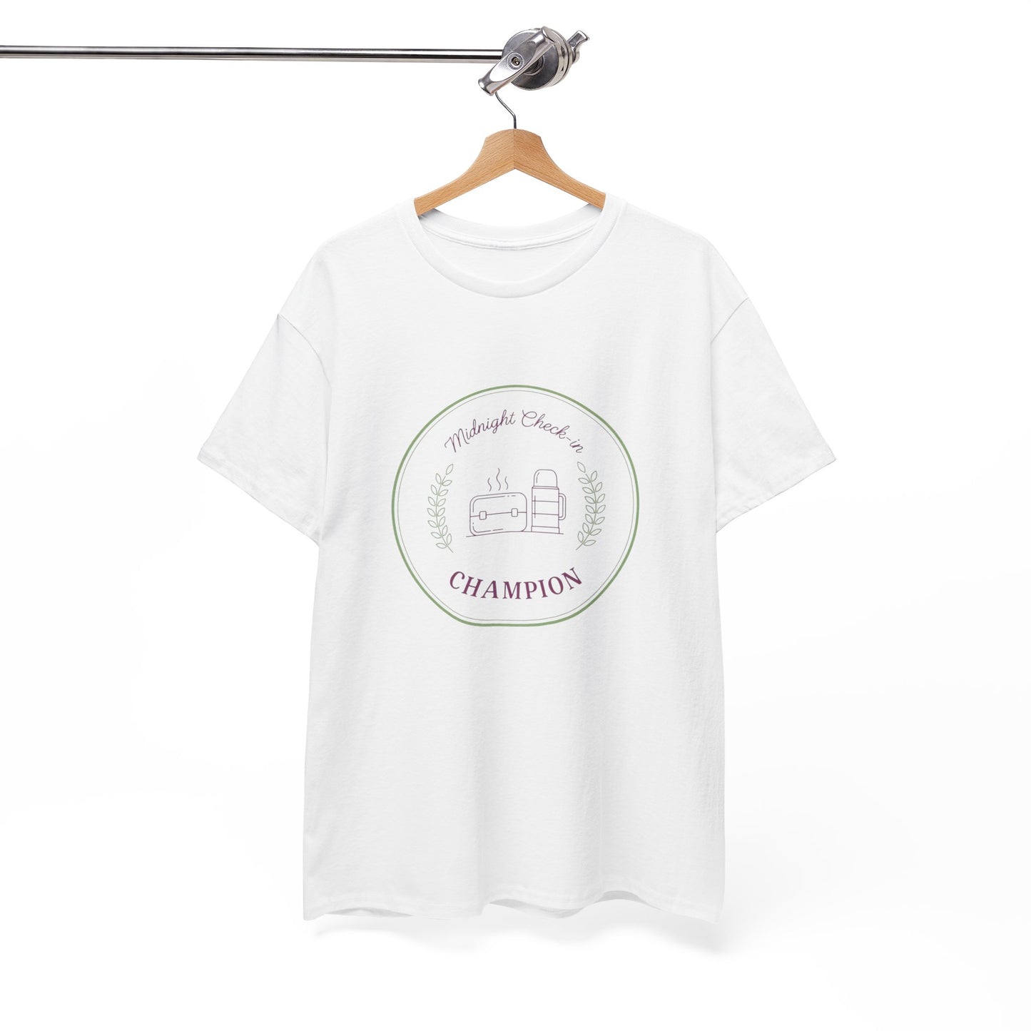 Champion of Midnight Snack T-Shirt — Funny Cozy Graphic Tee Relaxation Gift