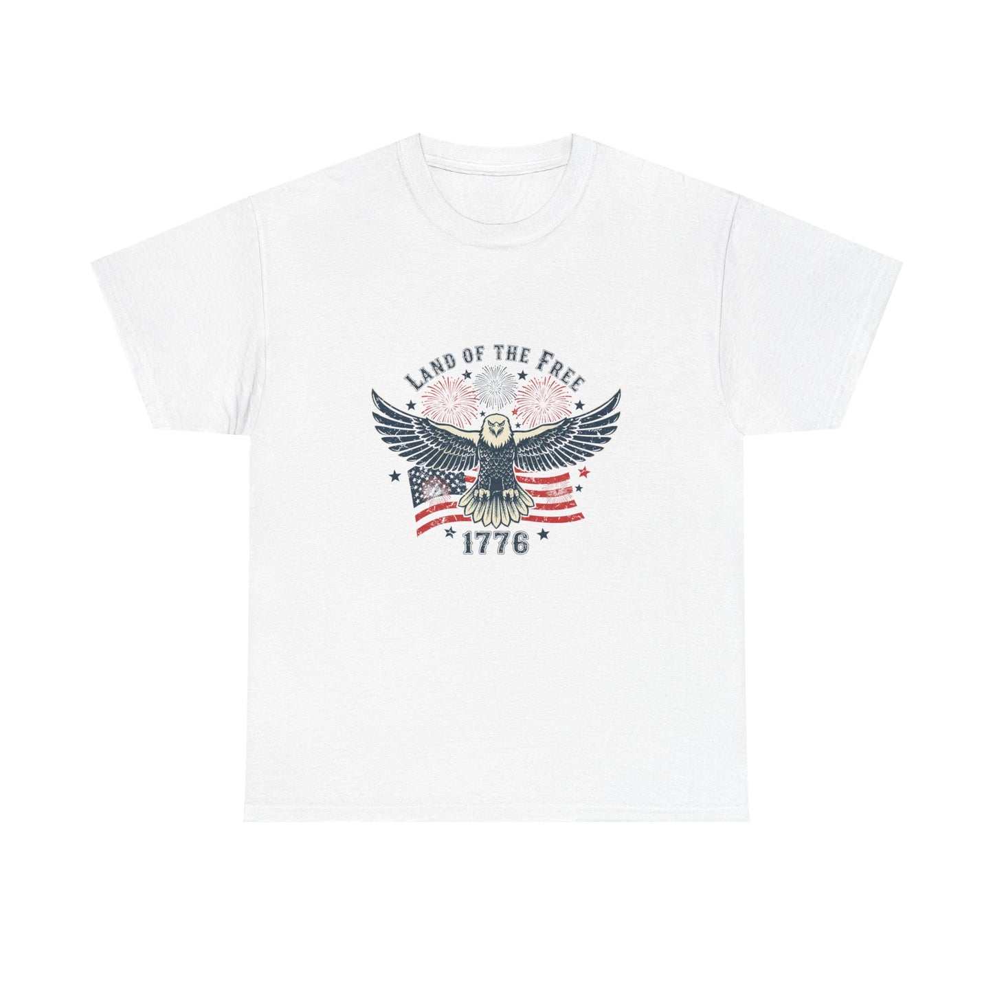 Land of the Free Eagle T-Shirt — 1776 Vintage Patriotic American Tee Gift