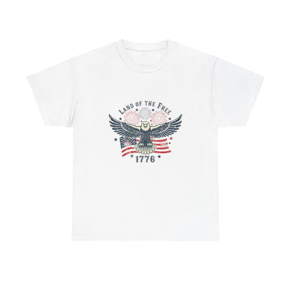 Land of the Free Eagle T-Shirt — 1776 Vintage Patriotic American Tee Gift