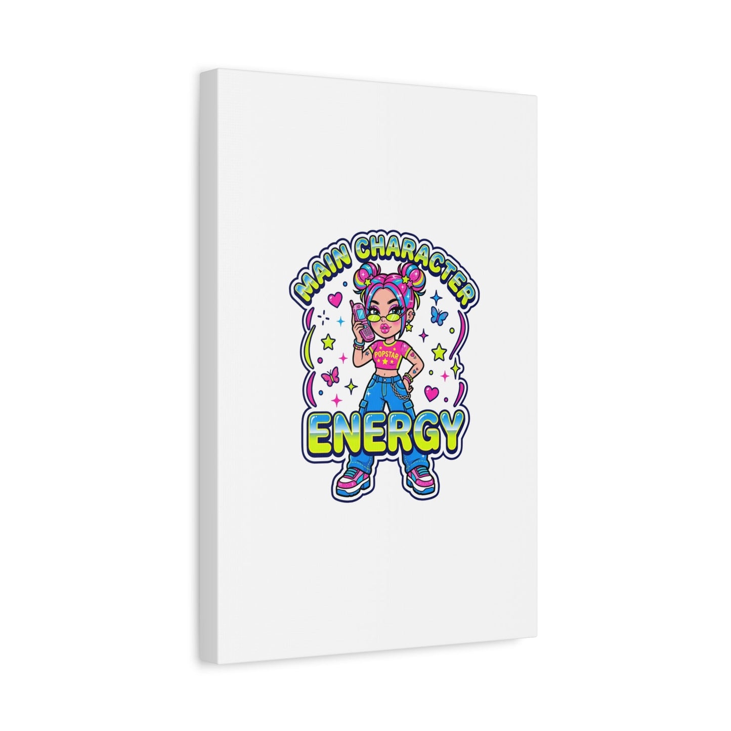 Main Character Energy Canvas | Y2K Aesthetic, Retro Internet Pop Art