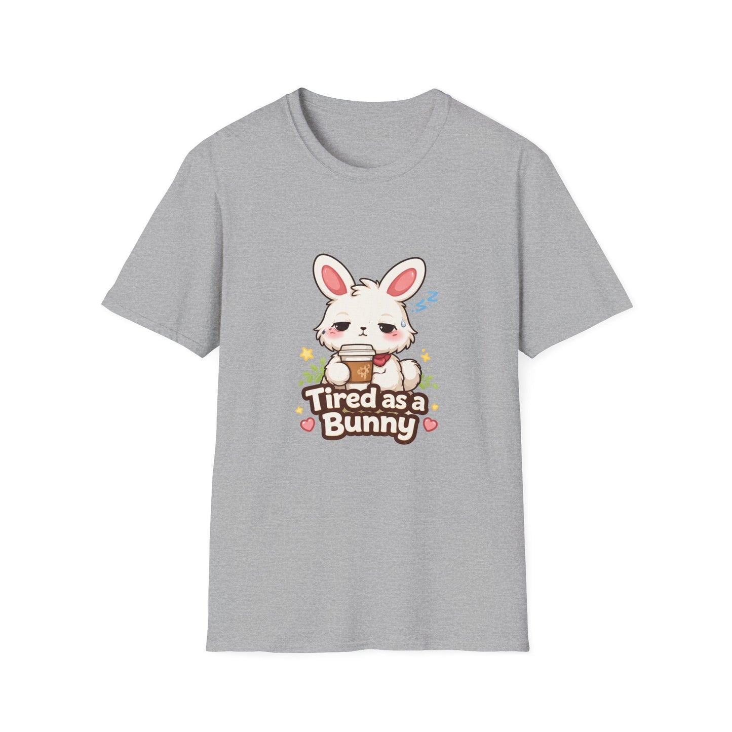T-Shirt — 'Tired as a Bunny' Cute Sleepy Bunny Graphic Tee