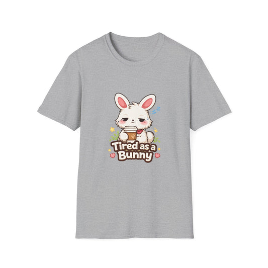 T-Shirt — 'Tired as a Bunny' Cute Sleepy Bunny Graphic Tee