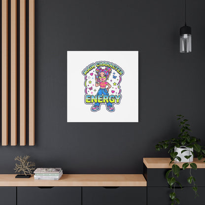 Main Character Energy Canvas | Y2K Aesthetic, Retro Internet Pop Art