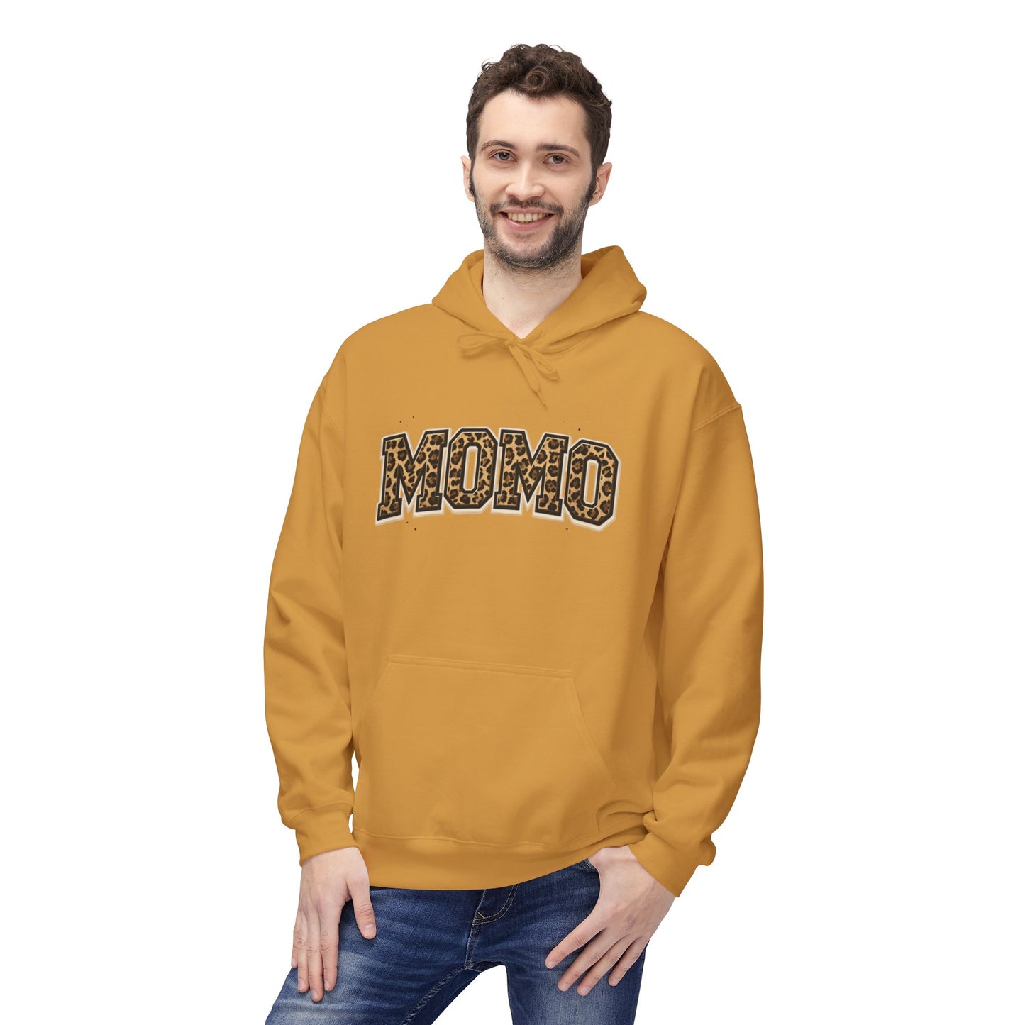MOMO Leopard Print Hoodie | Mom Mom Lettering, Animal Print
