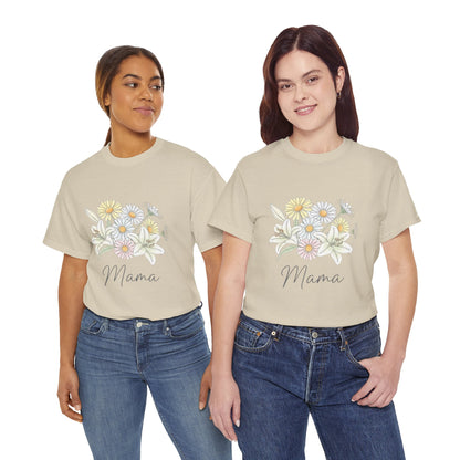 Mama Floral Tee — Pastel Daisy Bouquet Mother's Day Shirt