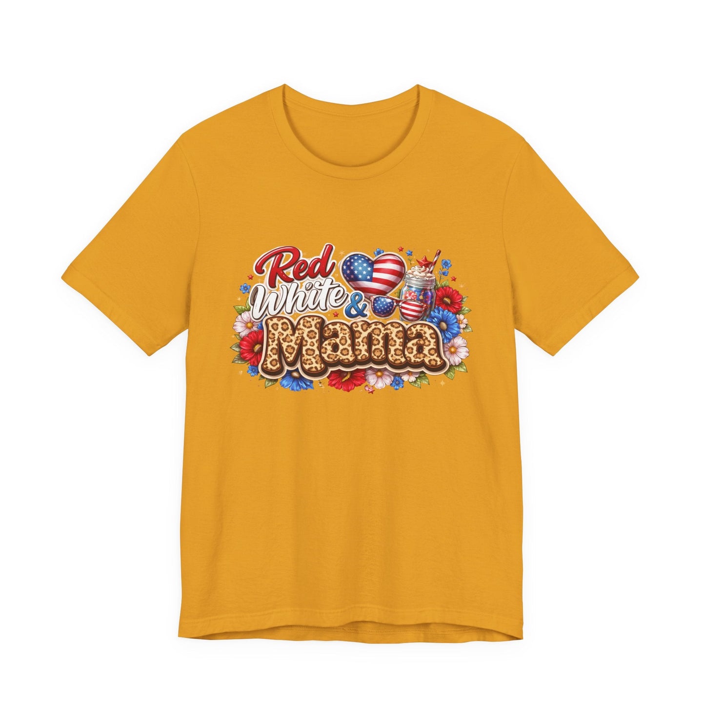 Red White & Mamma Tee — Patriotic Mom T-Shirt for Mother's Day & 4th of July