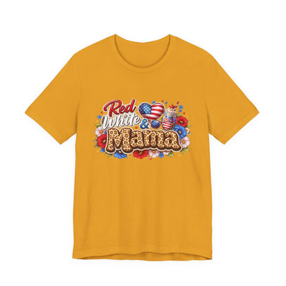 Red White & Mamma Tee — Patriotic Mom T-Shirt for Mother's Day & 4th of July