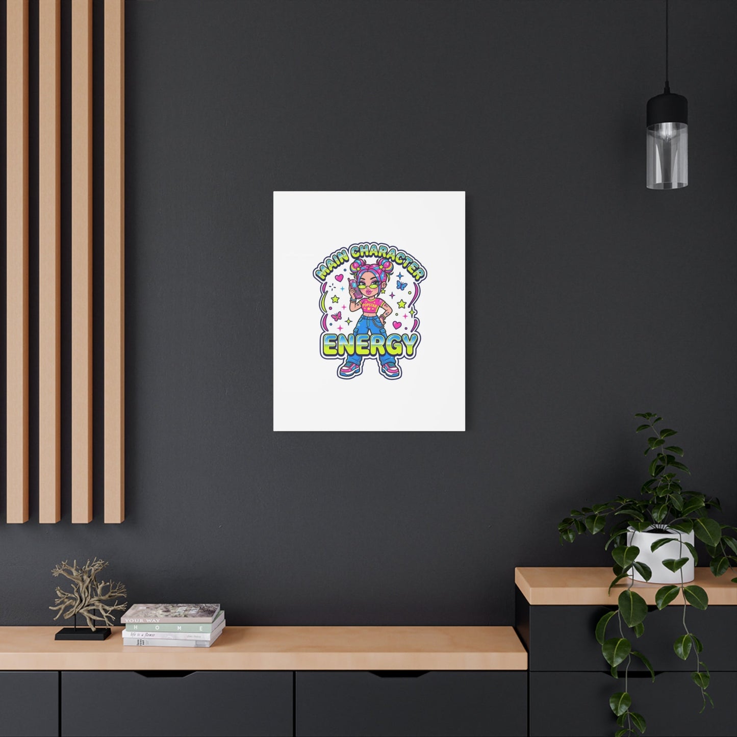 Main Character Energy Canvas | Y2K Aesthetic, Retro Internet Pop Art