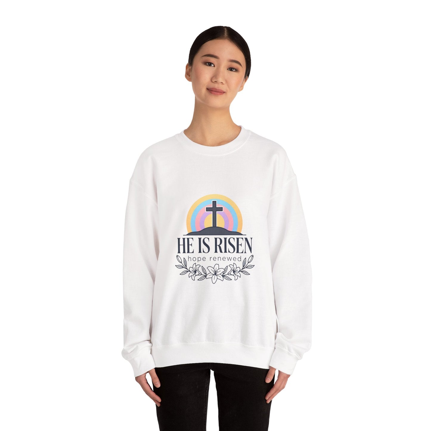 He Is Risen Sweatshirt | Christian Easter sweatshirt, pastel resurrection shirt