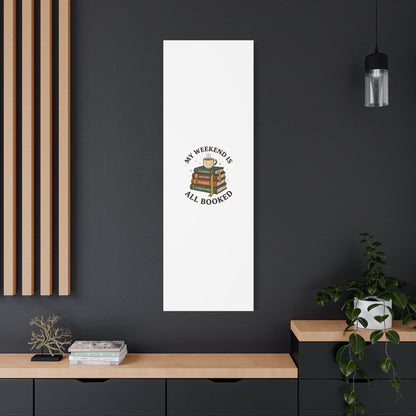 All Booked Stack of Books Canvas | Book Lover, Cozy Reader Decor