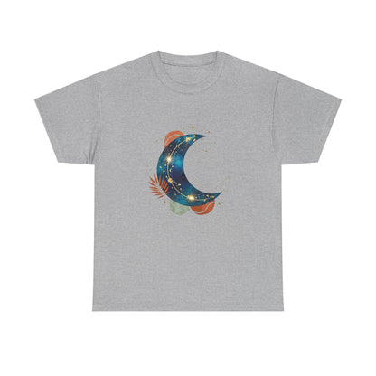 Celestial Moon Graphic Tee — Starry Crescent Night Shirt Boho Gift for Her