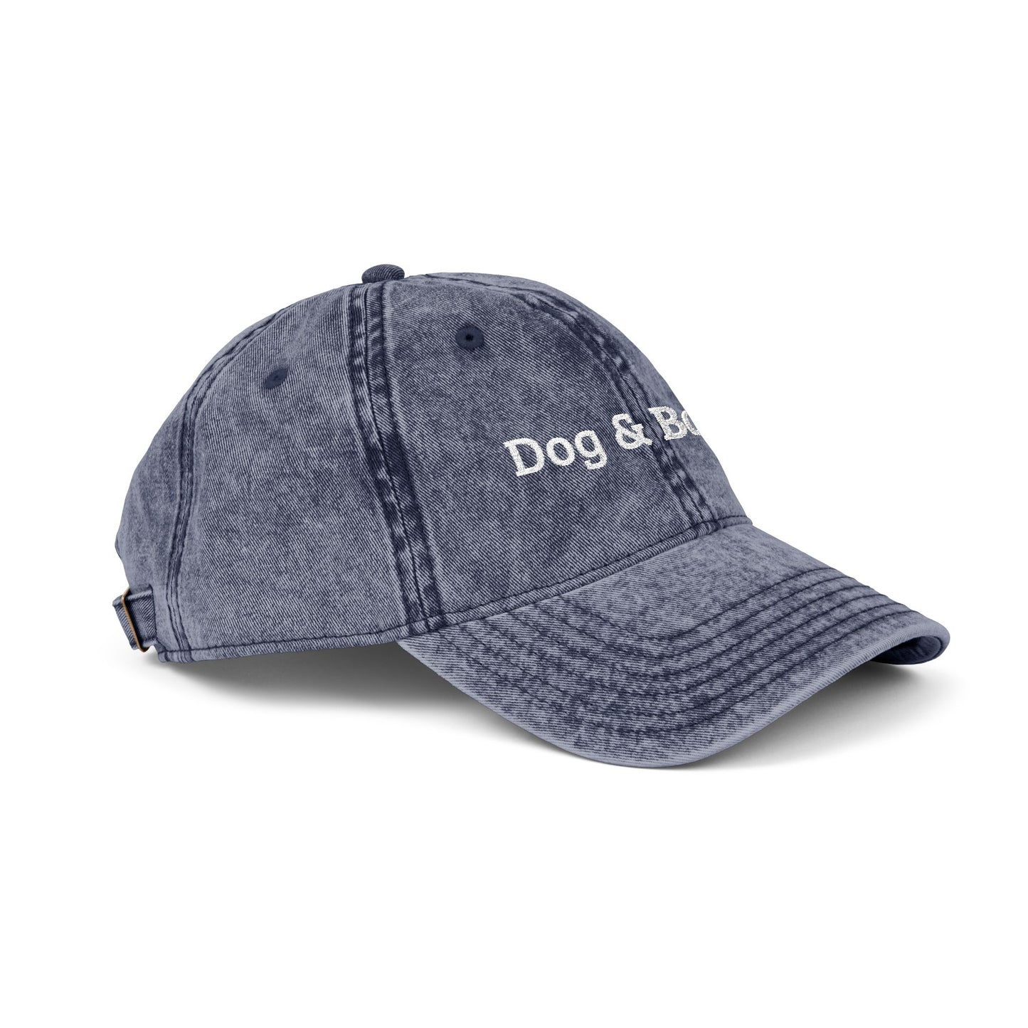 Dog & Books Vintage Embroidered Cap