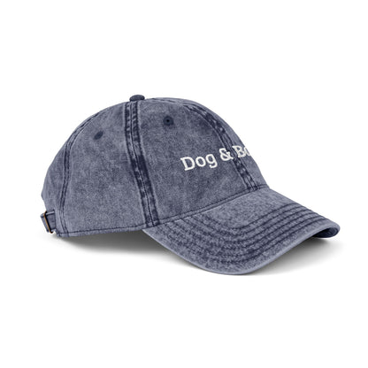 Dog & Books Vintage Embroidered Cap