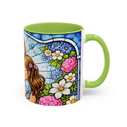 Mother Daughter Floral Coffee Mug — "Love You" Accent Mug, Gift for Mom