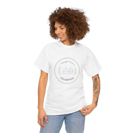 Champion of Midnight Snack T-Shirt — Funny Cozy Graphic Tee Relaxation Gift