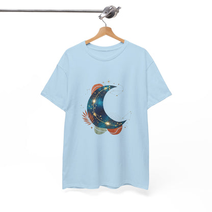 Celestial Moon Graphic Tee — Starry Crescent Night Shirt Boho Gift for Her