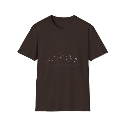Floral Minimalist T‑Shirt — "Small Kind of Lovely" Chest Script