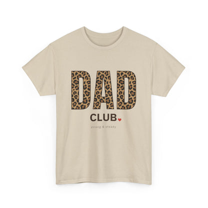 Dad Club Leopard Print T-Shirt — Father's Day Casual Tee