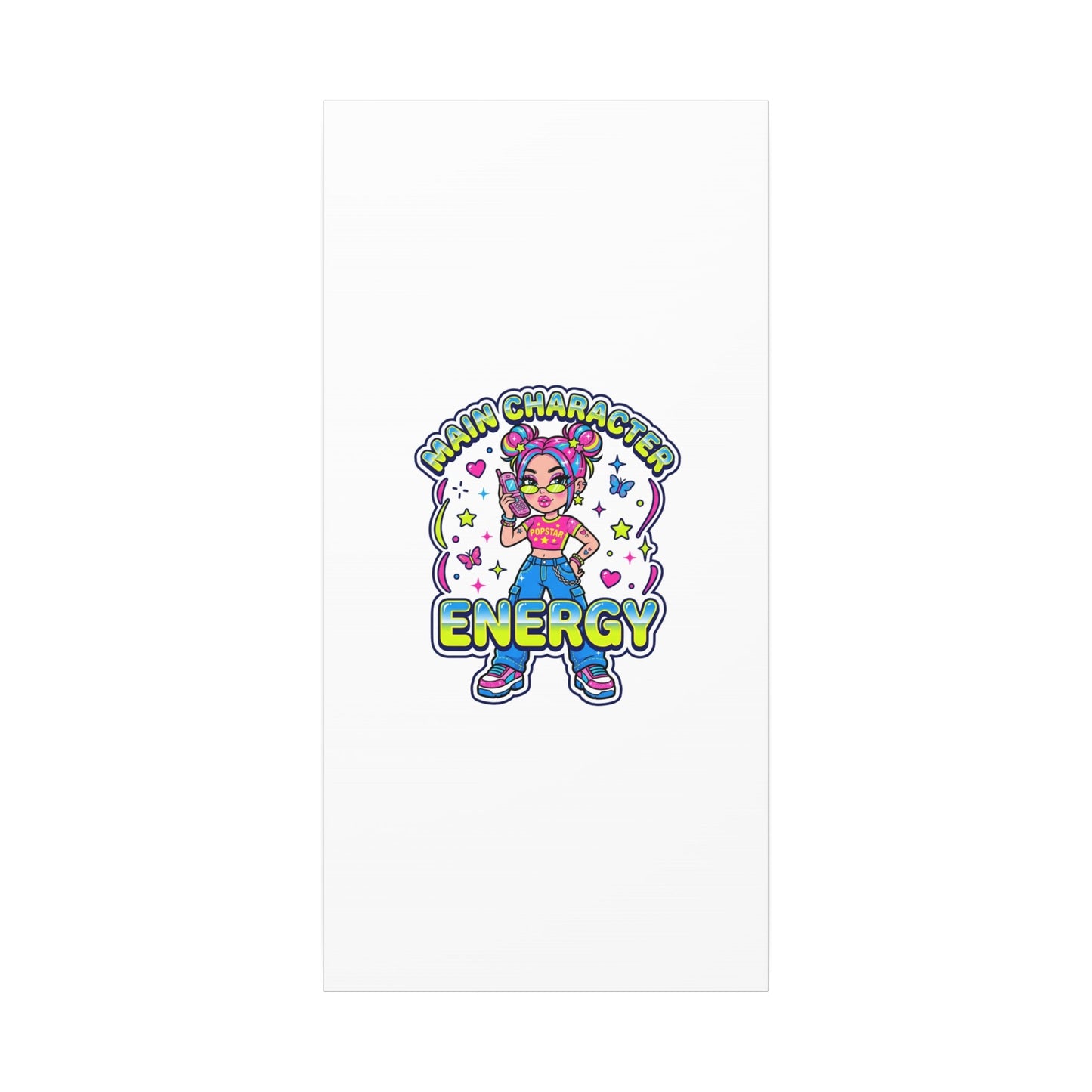 Main Character Energy Canvas | Y2K Aesthetic, Retro Internet Pop Art