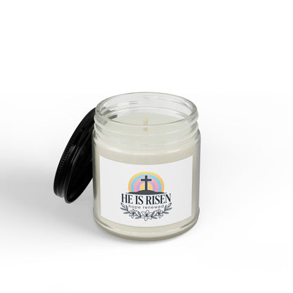 Easter Soy Candle — “He Is Risen” Scented Jar (4oz & 9oz)