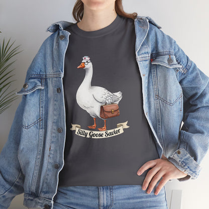 Goose Savior T-Shirt — Vintage Illustrated Goose Tee Whimsical Animal Gift